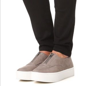 Vince platform sneakers with silver zips